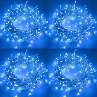 Home Delight 22 LEDs 10 m Blue Steady String Rice Lights(Pack of 4)