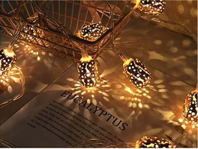 REFINEMART 10 LEDs 3.5 m Gold Steady Ball Rice Lights(Pack of 1)