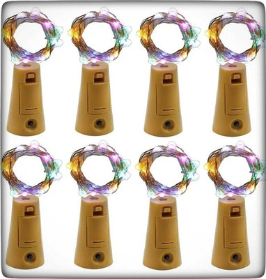 Business Squad 20 LEDs 1.98 m Multicolor Steady String Rice Lights(Pack of 8)