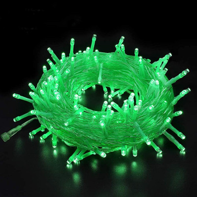 SV GLOBAL 66 LEDs 20 m Green Steady Ball Rice Lights(Pack of 5)