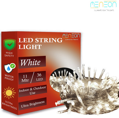Meneon 36 LEDs 11 m White Steady String Rice Lights(Pack of 1)