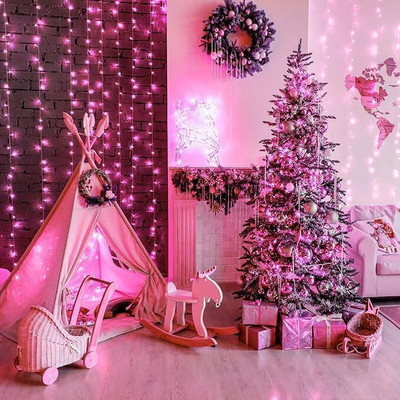 MUMU 42 LEDs 12 m Pink Steady Bulb Rice Lights(Pack of 2)