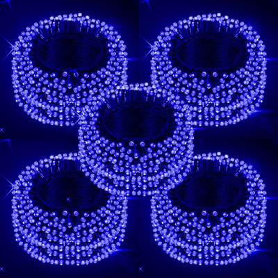 Zebrilla 40 LEDs 15 m Blue Steady, Flickering String Rice Lights(Pack of 5)