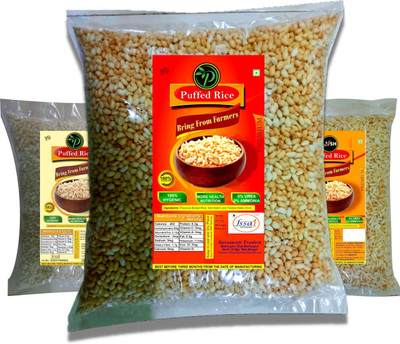 Platone Desi Murmura Desi Diet Combo 700gms (Packs of 3) Brown Puffed Rice (Raw)(1 kg)