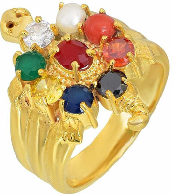 GenZcomplex Copper Cubic Zirconia Gold Plated Ring
