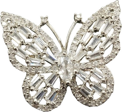 Jaseela Trends Jaseela Trends Adjustable Butterfly Style Finger Ring for Women & Girls Alloy Silver Plated Ring