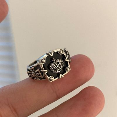SELENITE Stainless Steel Cubic Zirconia Silver Plated Ring