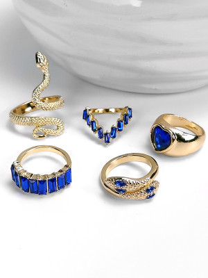 Scintillare by Sukkhi Scintillare by Sukkhi Fascinating Gold Plated Multi Style Finger Rings for Women Alloy Gold Plated Ring