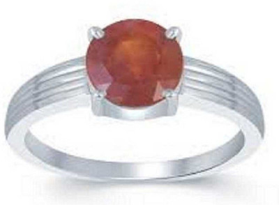 GenZcomplex Stone Garnet Silver Plated Ring