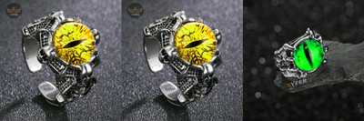 Animated stainless Steel Wedding Style Rings For Lovers, Couples, Husband Wife Alloy Silver Plated Ring Set