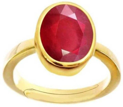 GenZcomplex Stone Ruby Gold Plated Ring