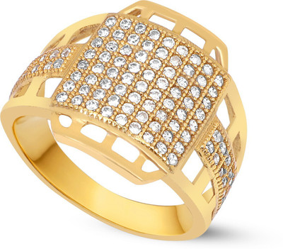 GORASH CREATION Shsy-SP-22_17 Brass Cubic Zirconia Gold Plated Ring
