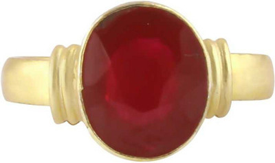 Gemzonite Stone Ruby Gold Plated Ring