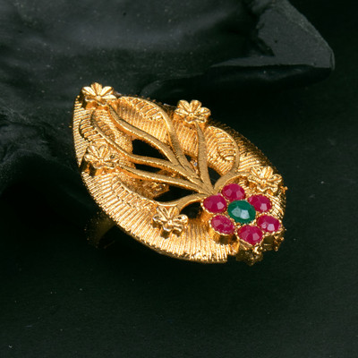 Sukkhi Brass Gold Plated Ring