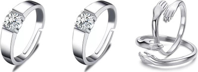 MA Enterprises Alloy Silver Plated Ring Set