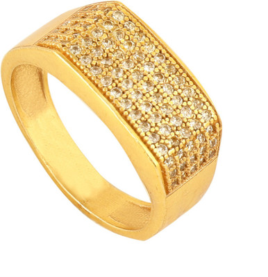 GORASH CREATION Shsy-SP-5_23 Brass Cubic Zirconia Gold Plated Ring