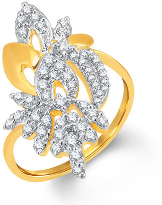 Sukkhi Alloy Cubic Zirconia Gold Plated Ring