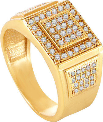GORASH CREATION Spsy-SP-12_23 Brass Cubic Zirconia Gold Plated Ring