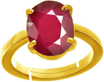 GenZcomplex Stone Ruby Gold Plated Ring