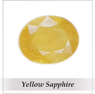 SVGAJ Ceyloni Yellow Sapphire Pukhraj 5.5 Ratti with Lab Report & Guaranty Certificate Stone Sapphire Ring