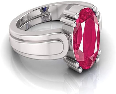 GenZcomplex 7.25 Ratti Ruby Stone Original Certified Gold Plated Adjustable, Manik Stone Brass Ruby Gold Plated Ring