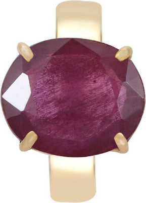 zayron Stone Ruby Gold Plated Ring
