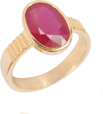 GenZcomplex Stone Ruby Gold Plated Ring