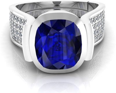 GenZcomplex Alloy Sapphire Silver Plated Ring