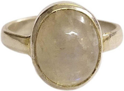 GenZcomplex Metal Moonstone Gold Plated Ring