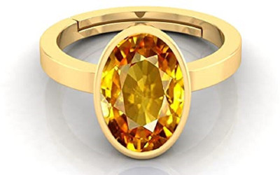 GenZcomplex Alloy Sapphire Gold Plated Ring