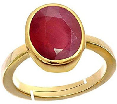Gemzonite Stone Ruby Gold Plated Ring