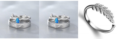 EndlessFashion Alloy Silver Plated Ring Set