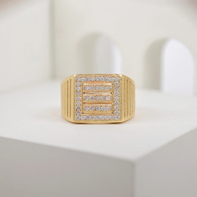 mahi creation Alloy, Copper Diamond Gold Plated Ring