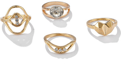Scintillare by Sukkhi Alloy Gold Plated Ring