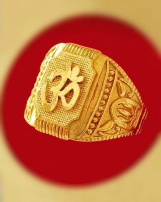 Urdeals Fancy finger om ring for man and boys/ 1 year validity for ring/gold plated ring Brass Gold Plated Ring