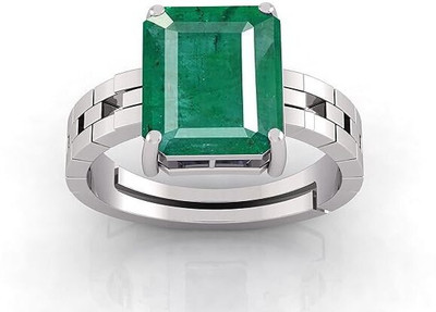 GenZcomplex Alloy Emerald Silver Plated Ring