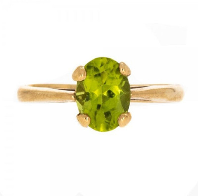 GenZcomplex Stone Peridot Gold Plated Ring
