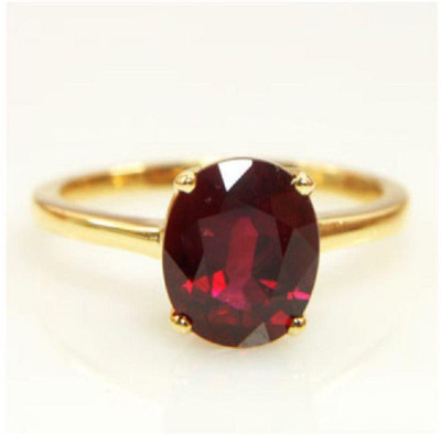 Gemzonite Copper Ruby Gold Plated Ring