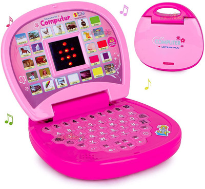 mega shine Learning Educational Laptop with Led Display & Music(Multicolor)