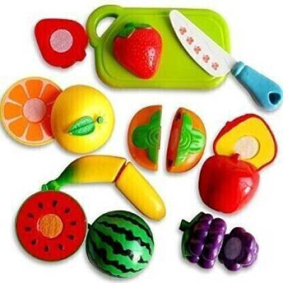 Trends Maker Fruits Cutting Play Toy Set with Velcro - Pretend Play Educational Toysfor Kids