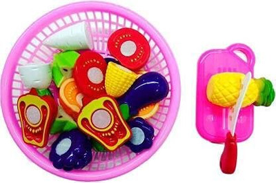 Nafhotoz Realistic Sliceable Vegetable Cutting Play Toy Set with Velcro Pretend Play Toys