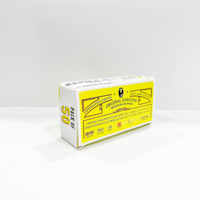 original gangster 3 PAPERS AND FILTERS VERGELINE, UNBLEACHED 3 PAPERS AND FILTERS 109mm 14 gsm Drawing Paper(Set of 50, Yellow)