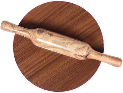 PW PENCILWALA Rolling Pin & Board(Brown, Pack of 1)