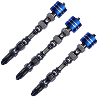 Kiesh 3 Pcs PH2 65 MM (++) Screwdriver Bits With Magnetic Ring Head MRB016 Rotary Tool(65 mm)