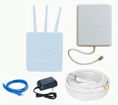 Mastel 4G High Speed Internet WiFi HotSpot with Antenna Kit 300 Mbps Router(White, Tri Band)