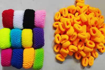 Shiva Collections 12 pc Multi Hero and 100 pc No. 90 Hair rubber For Every Women , Girls hair rubber Rubber Band(Pack of 112)