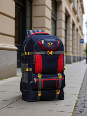 Next Speed Bag Expandable Travel Rucksack for Outdoor Sport Camping Hiking Trekking Bag-Blue Rucksack - 60 L(Blue, Red)