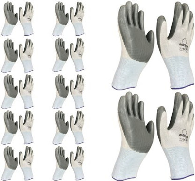 Yiking PVC_1_PAIR_A Nylon  Safety Gloves(Pack of 2)
