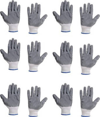 Yiking PVC_1_PAIR_CF Nylon  Safety Gloves(Pack of 2)