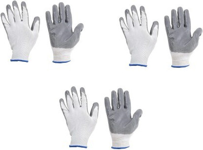 Yiking PVC_1_PAIR_AP Nylon  Safety Gloves(Pack of 2)
